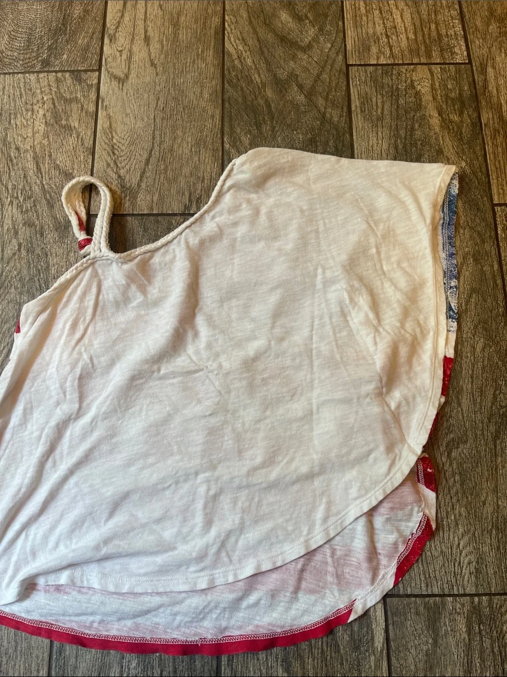 Justice Girls Red White Blue Flag Tank Top